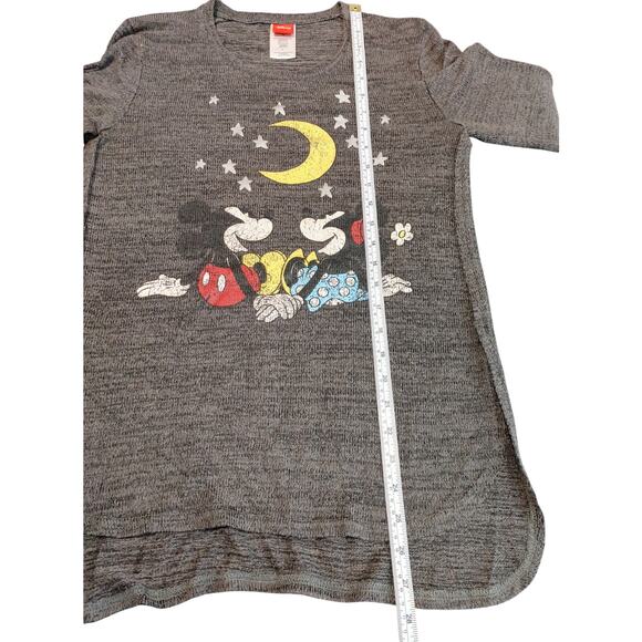 Disney Mickey Mouse & Minnie Mouse Night Sky Knit Sweater Heather Gray Womens M - Picture 4 of 5